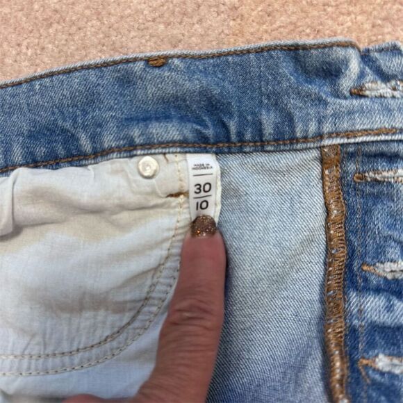 EUC LOFT Women's High-Rise Denim Cutoff Shorts Blue Size 30 - Picture 3 of 3